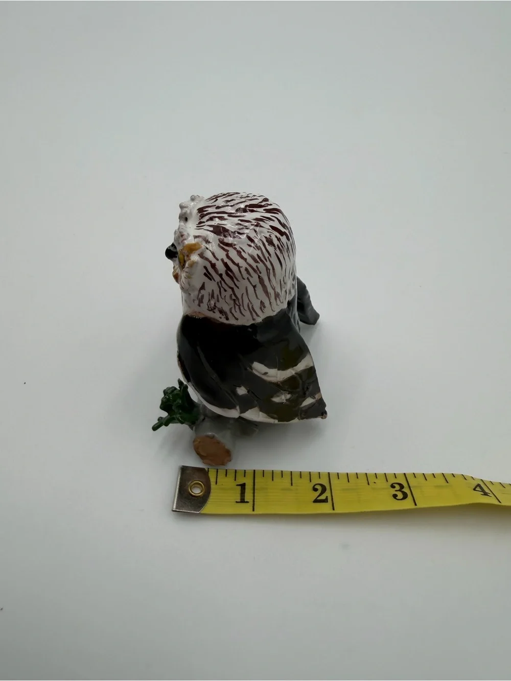 Vintage collection of five small, hand-painted ceramic/porcelain owl figurines
